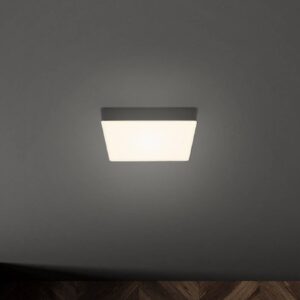 LED stropní světlo Flame, 15,7 x 15,7 cm, černé
