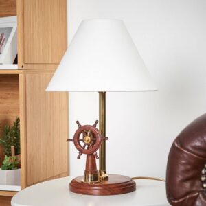 Znamenitá stolní lampa STEERING se dřevem