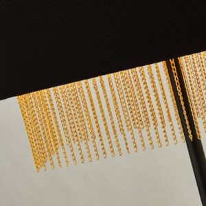 Stolní lampa Fringe s textilním stínidlem