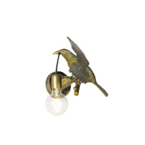 Vintage nástěnná lampa mosaz – Fugl