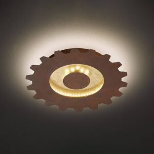 LED stropní světlo Leif ozubené kolo, Ø 30 cm