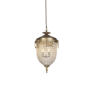 Art Deco závěsná lampa krystal se zlatem 40 cm – Cesar