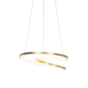 Art Deco závěsná lampa zlatá vč. LED - jeřáb