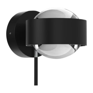 Puk Mini Wall+ LED čočky čiré, matná černá/chrom