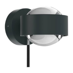 Puk Mini Wall+ LED, čočky čiré, antracit/chrom