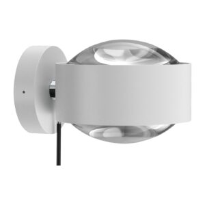 Puk Maxx Wall+ LED, čočky čiré, matná bílá/chrom