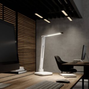 Arcchio Libia LED stolní lampa QI nabíjení, bílá