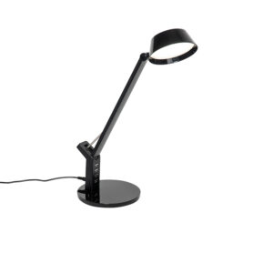 Stolní lampa černá s dotykem včetně LED s USB připojením – Edward