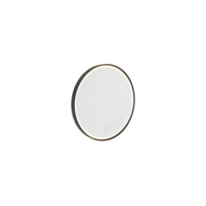 Koupelnové zrcadlo černé 50 cm vč. LED s dotykovým stmívačem – Miral
