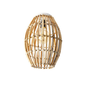 Venkovské stropní svítidlo bambusové s bílou – Canna Capsule