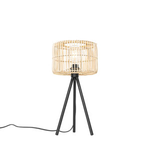 Orientální stolní lampa stativ ratan – Maud