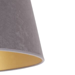 Stínidlo na lampu Cone výška 22,5 cm, šedá/zlatá
