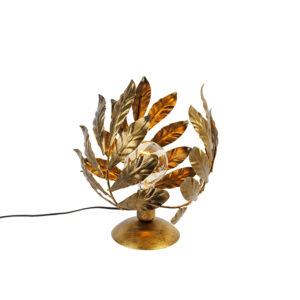 Vintage stolní lampa starožitná zlatá 30 cm – Linden