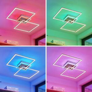 Lindby Edani LED stropní svítidlo, RGB, titan