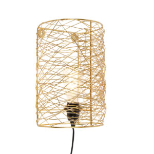 Designová nástěnná lampa zlatá – Sarella