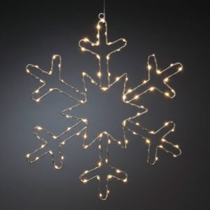 LED dekorativní světlo stříbrná sněhová vločka