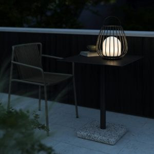 LED stolní lampa Jim To-Go, venkovní použití černá