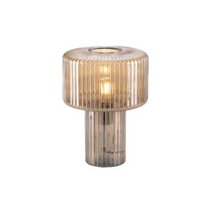 Designová stolní lampa jantarové sklo – Andro