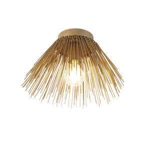Stropní lampa ve stylu Art Deco zlatá – koště