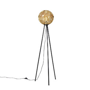 Stojací lampa Art Deco stativ zlatá – Maro