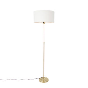 Stojací lampa nastavitelná zlatá se stínidlem bílá 50 cm – Parte