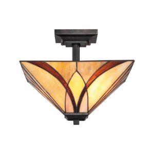 Stropní světlo Asheville design Tiffany výška 30