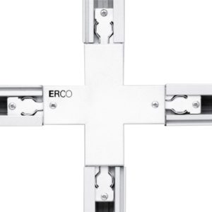 ERCO křížová spojka pro 3fázovou přípojnici bílá
