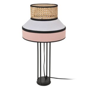 MARKET SET Singapour stolní lampa, růžová/bílá