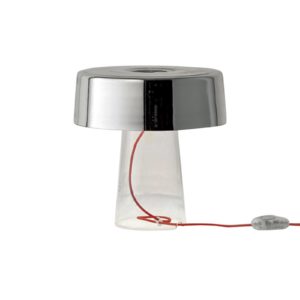 Prandina Glam stolní lampa 36 cm čirá/zrcadlená