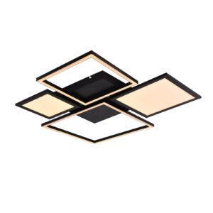 Lucande Narumi LED stropní světlo CCT, 75cm, černá