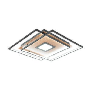 Lucande Jirya stropní světlo LED, CCT, dřevo