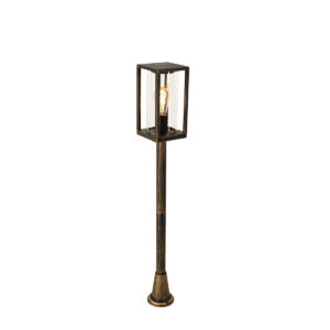 Vintage stojací venkovní lampa starožitná zlatá 100 cm IP44 – Charlois