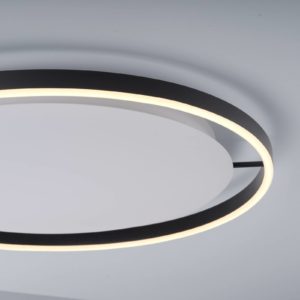LED stropní světlo Ritus, Ø 58,5cm, antracit