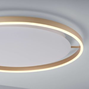 LED stropní světlo Ritus, Ø 58,5cm, mosaz matná