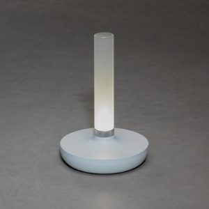 LED stolní lampa Biarritz, IP54 baterie RGBW, bílá