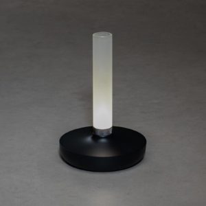 LED stolní lampa Biarritz IP54 baterie RGBW, černá
