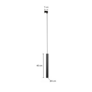 Arcchio Ejona kolejnicový LED závěs černá 4/40cm