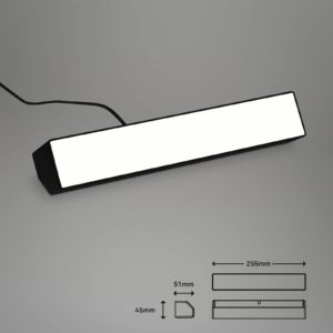 LED wallwasher Muro S CCT, RGB, stmívatelné, černá