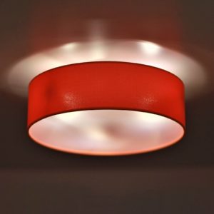 Stropní světlo Roller, tkanina, oranžová, Ø 40 cm