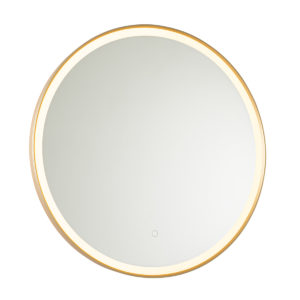 Koupelnové zrcadlo zlaté 70 cm včetně LED s dotykovým stmívačem - Miral