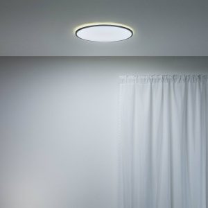 WiZ SuperSlim LED stropní světlo CCT Ø43cm černá
