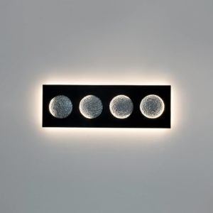 LED nástěnné světlo Fasi Della Luna černá/stříbrná