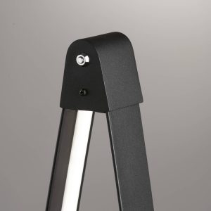 LED stojací lampa Fenga dotykový stmívač CCT černá