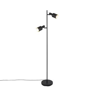 Chytrá stojací lampa černá včetně 2 Wifi A60 – Stijn