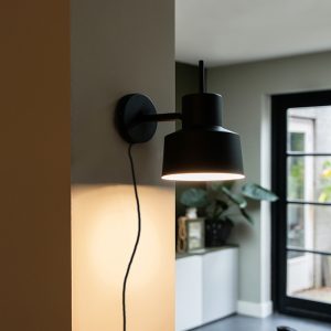 Chytré nástěnné svítidlo černé včetně WiFi A60 – Chappie