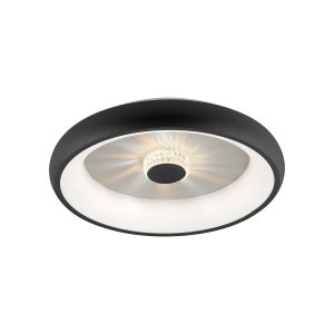 Stropní svítidlo černé včetně LED s dálkovým ovládáním – Ghislaine