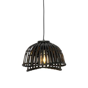 Orientální závěsná lampa černý bambus 30 cm – Pua