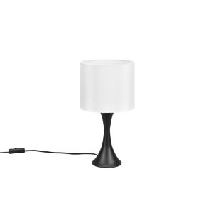 Stolní lampa Sabia, Ø 20 cm, bílá/černá