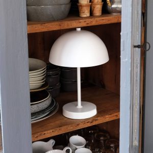 Nabíjecí stolní lampa Dyberg Larsen Stockholm, bílá