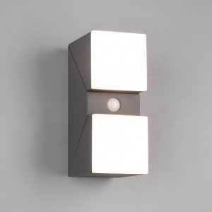 Venkovní nástěnné svítidlo LED Avon, dvousvětelné, senzorové